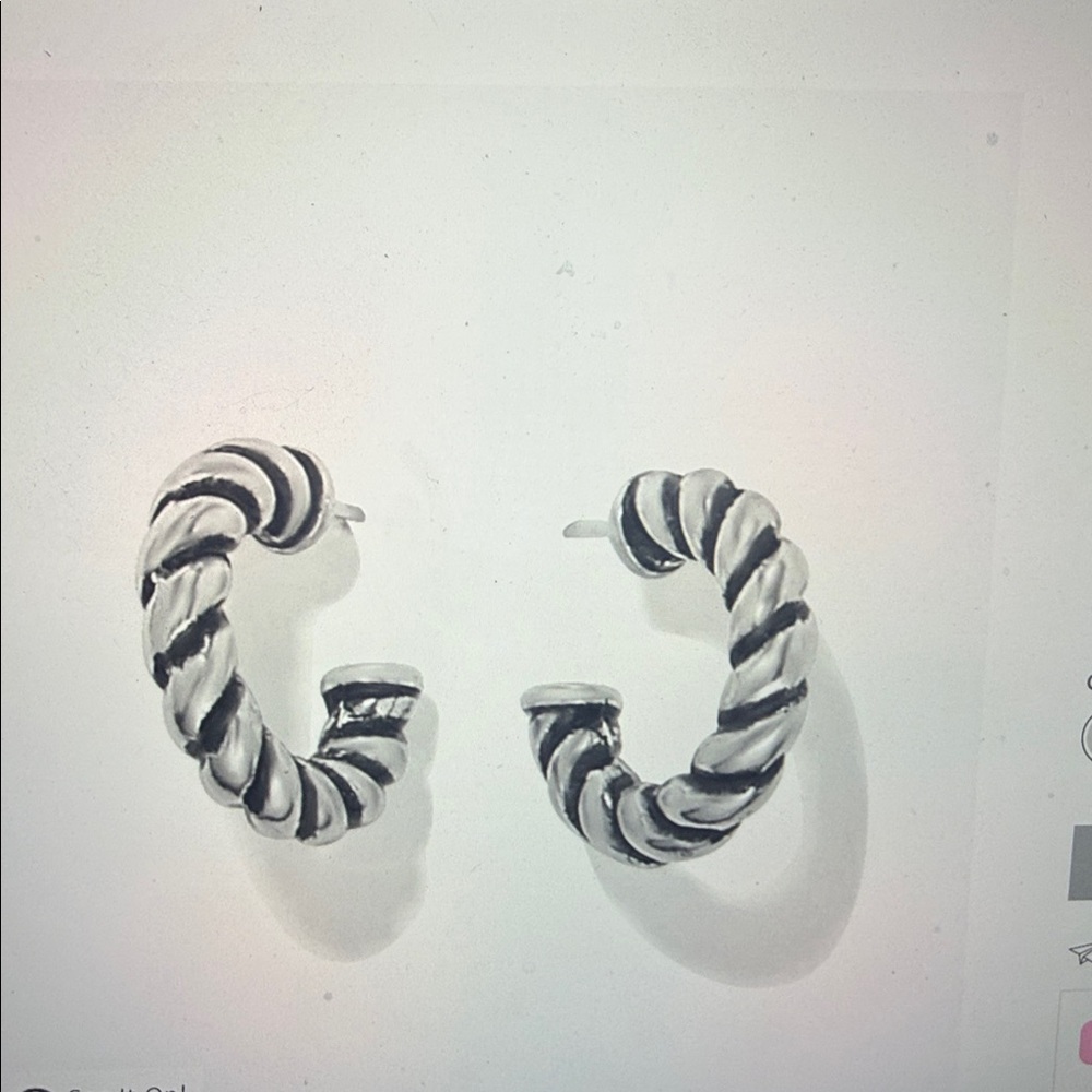 🆕🌺Brighton Interlok Twist Small Hoop NWT $48